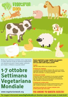 Locandina Settimana Vegetariana Mondiale