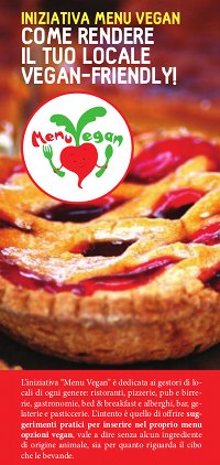 Pieghevole 'Menu Vegan'